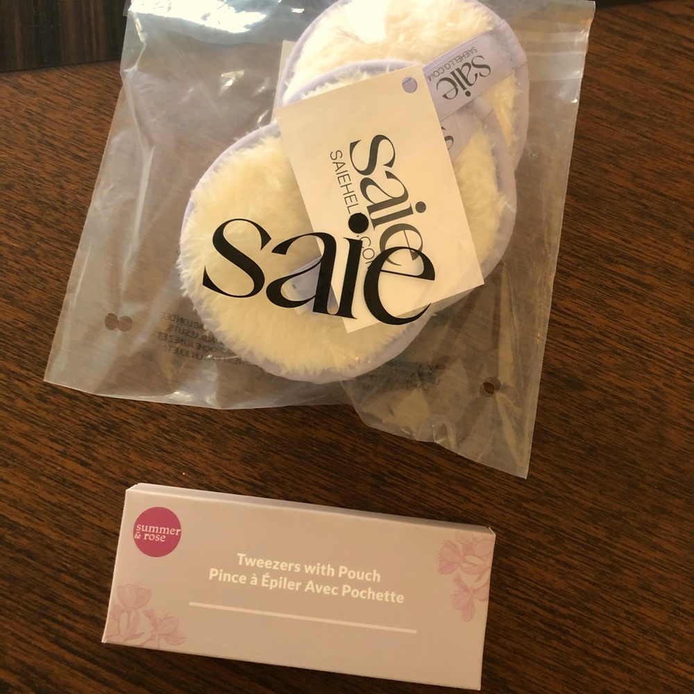 Saie Beauty Rounds and Summer & Rose Tweezers